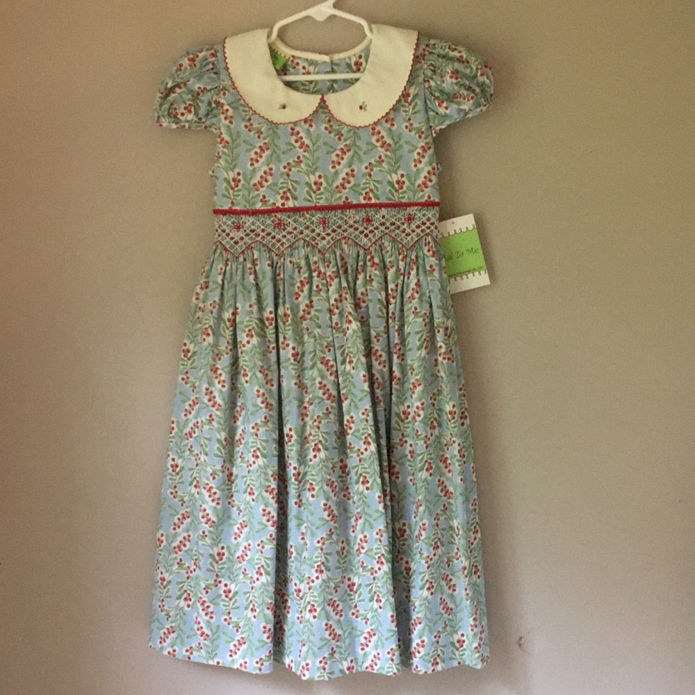 Le Za Me Smocked Cherry Dress